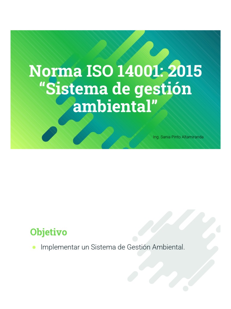 Implementación de ISO 14001: Gestión Ambiental | PDF | Entorno natural ...