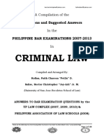 262225764 2007 2013 Criminal Law Philippine Bar Examination Questions and Suggested Answers JayArhSals Rollan