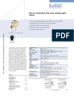 Servo-Assisted 2/2 Way Diaphragm Valve: Content: Technical Data Standard Version