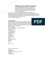 Programming Savvy and Arithmetic Expressions