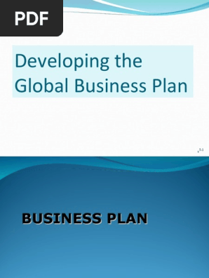 GE - CH 4  Global Business  Plan