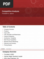 Competitive Analysis: Fortisiem vs. Splunk