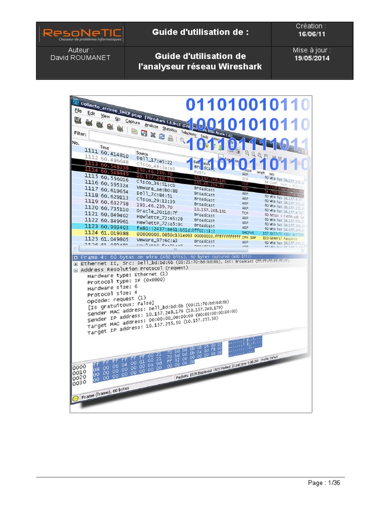 Guide Wireshark : Analyse réseau en français | PDF | Protocoles ...