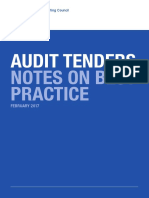 Audit Tenders: Notes On Best Practice