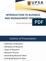 Lecture  1 - Introduction to Business Research