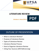 Lecture 4 - LIiterature Review