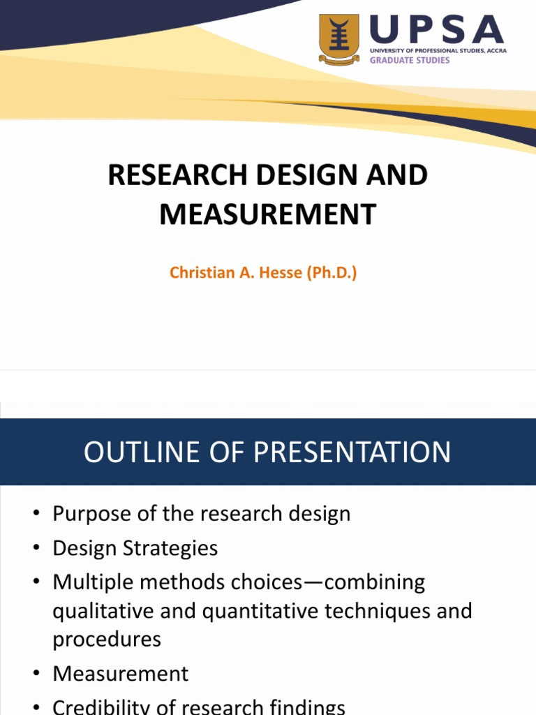 Research Design and Measurement Overview | PDF | Level Of Measurement ...