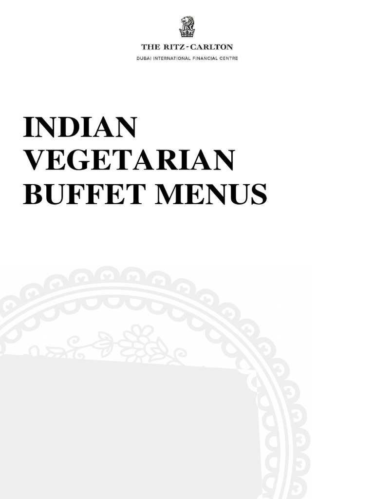 Indian Vegetarian Buffet Menu Options | PDF | Curry | Indian Cuisine