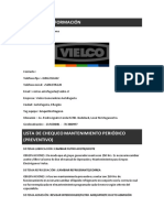 Mantenimiento preventivo GE Vielco