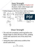 Beam Shear Strength and Buckling