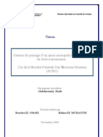 Gestion Du Passage D'un Quasi Monopole À Une Situation de Forte Concurrence Cas de La Société Centrale Des Boissons Gazeuse (SCBG)