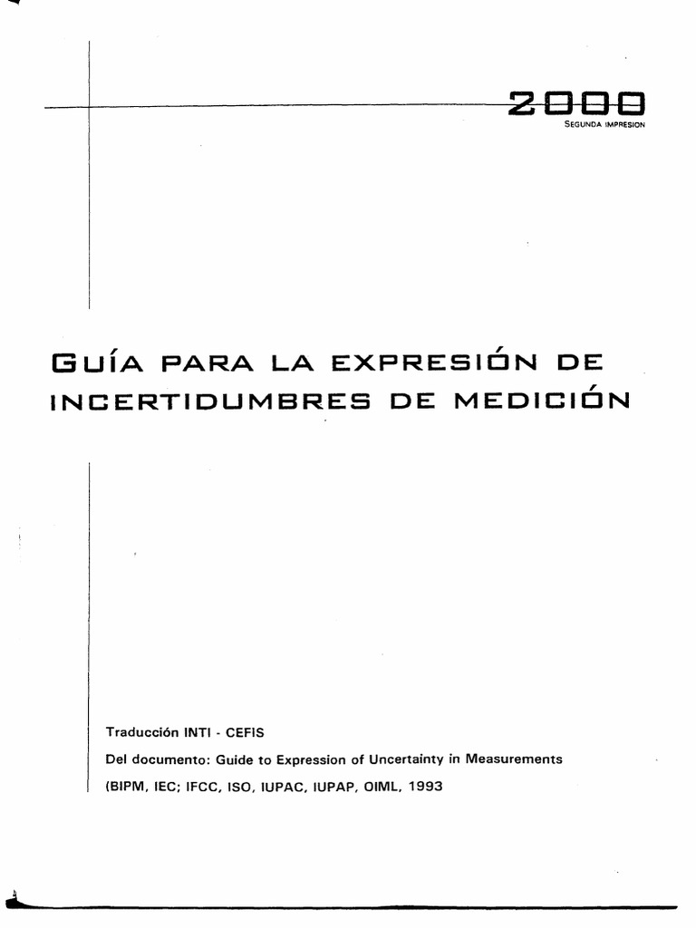 Guia para La Expresion de La Incertidumbre111 | PDF | Incertidumbre ...