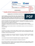 Atividade 9º A BRASIL UMA EXPERIENCIA DEMOCRÁTICA 20 Semana