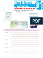 Escritura de Numeros Naturales Para Tercer Grado de Primaria