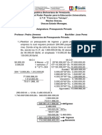 Ejercicios de Presupuesto Privado