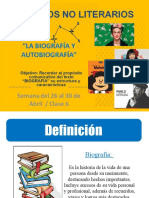 Biografia y Autobiografia