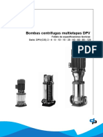 Folleto de Especificaciones Técnicas Bombas Multietapas DPV 60Hz