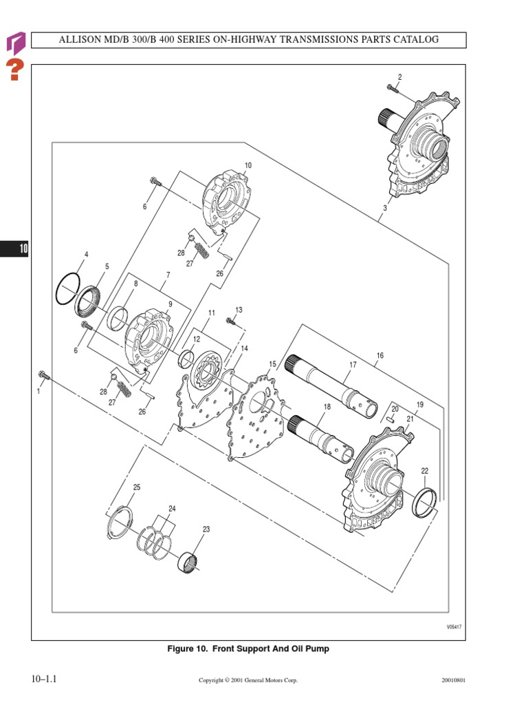 Allison MD/B 300/B 400 Series OnHighway Transmissions Parts Catalog