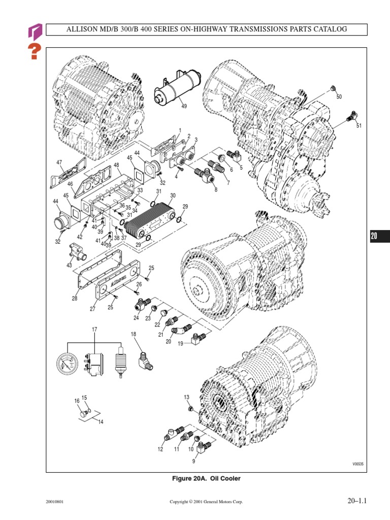 Allison MD/B 300/B 400 Series OnHighway Transmissions Parts Catalog