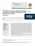 Architectural Survey of Historical Building. the Orders of Classical Architecture in TheBaptistery of Florence