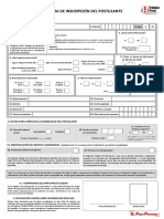 FICHAS de Incripción Del Postulante