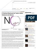 II Festival Nacional de Teatro Sobre Violencia de Género - Notas