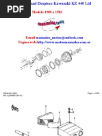 Manual Despiece Kawasaki KZ 440 LTD: Modelo 1980 A 1983