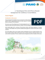 Virtual Course: Psychological First Aid (PFA) in Disaster Management The Caribbean. Second Edition