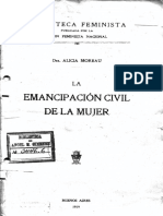 Alicia Moreau de Justo La Emancipación Civil de La Mujer