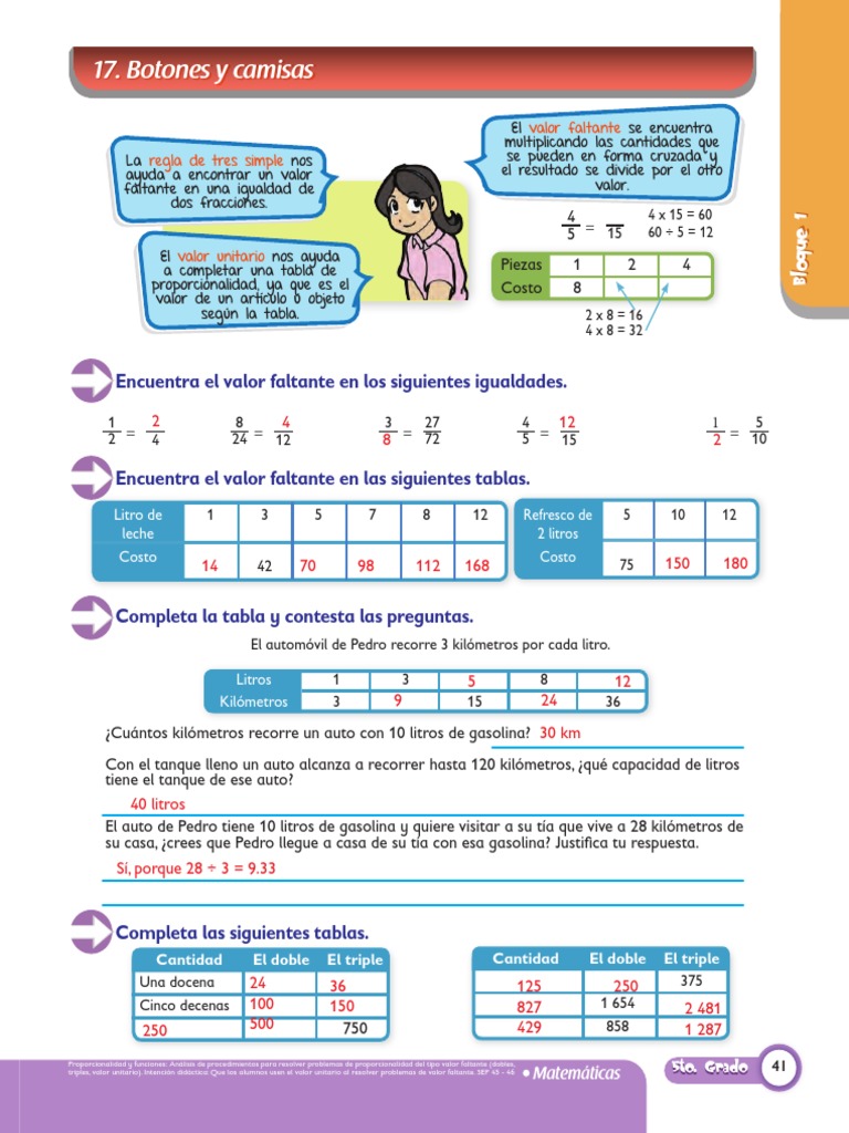 Botones Camisas LEIREM Respuestas PDF Ensenanza de matematica Science