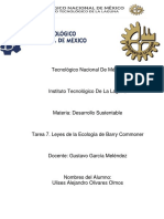 Tarea 7. Leyes de La Ecología de Barry Commoner