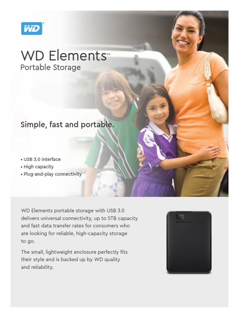 WD Elements Portable Product Overview | PDF | Usb | Personal Computers