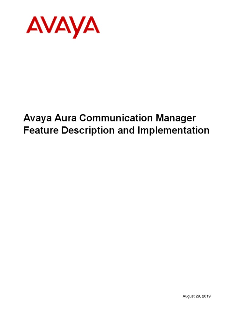 Avaya CDR Feature Description and Implementation | Download Free PDF ...