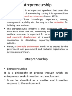 Entrepreneurship: Sustained Economic Development Motivation Risk Productivity and Economic Development