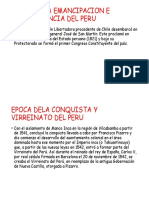 Epoca de La Emancipacion e Independencia Del Peru