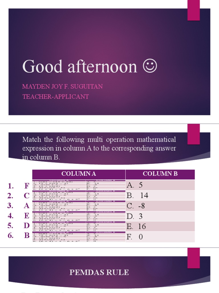 Math7 Evaluating The Algebraic Expression | PDF