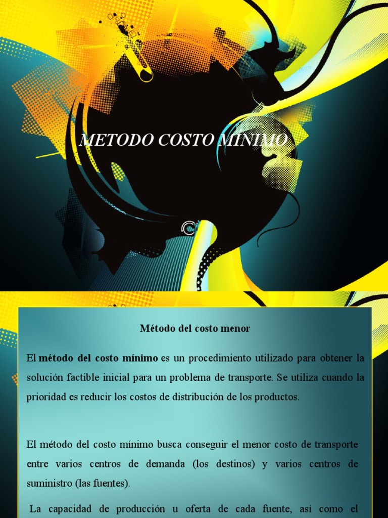 Método de Costo Mínimo en Transporte | PDF | Transporte | Economias