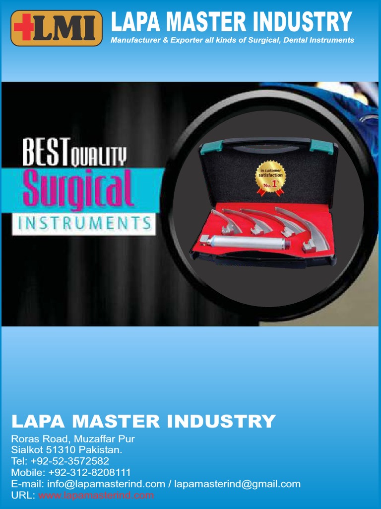 2021 Laryngoscope Catalogue of Lapa Master Industry PDF Lighting