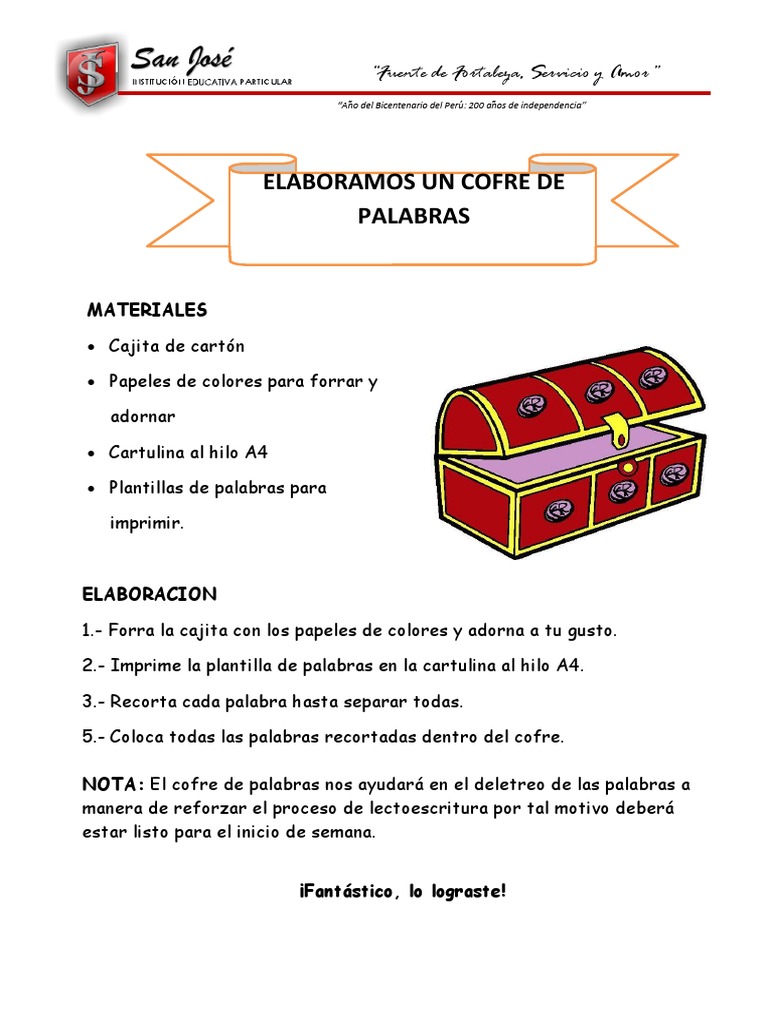 Materiales Cofre | PDF