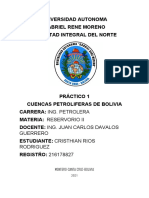 CUENCAS PETROLIFERAS DE BOLIVIA