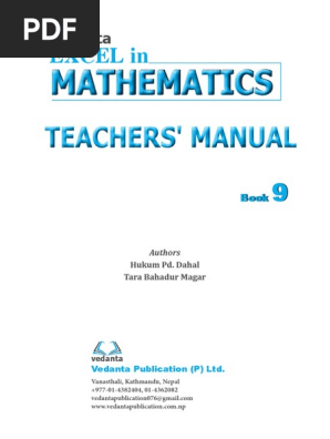 Vedanta Excel in Mathematics Teachers' Manual -9 Final