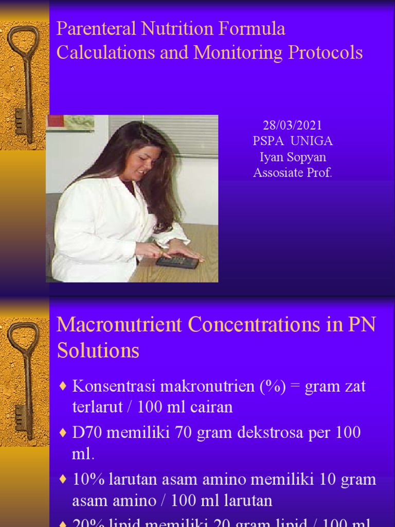 Total Parenteral Nutrition Calculations Pdf