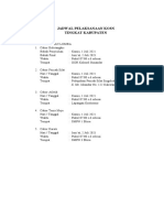 Jadwal Pelaksanaan Kosn