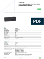 Product Data Sheet: Circuit Breaker Masterpact MTZ3 50H1, 5000 A, 4P Drawout, Without Micrologic