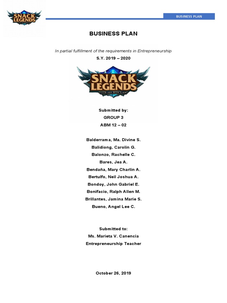 Business Plan Sample | PDF | Food And Drink | Foods