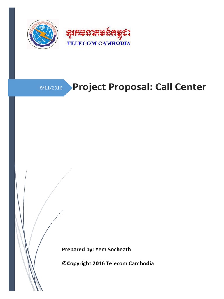 Call Center Project Proposal | PDF | Call Centre | Telecommunications