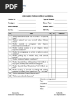 Pre Dispatch Checklist Format | PDF