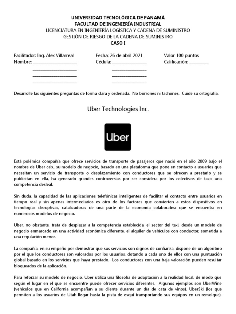 Algoritmo y origen de Uber | PDF | Modelo de negocio | Economía compartida