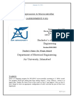 Bachelor's of Electrical Engineering: Microprocessor & Microcontroller (Assignment # 03)