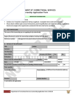 Department of Correctional Services Learnership Application Form